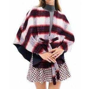 Anthropologie Andersen & Lauth Olivia Plaid Cap Coat